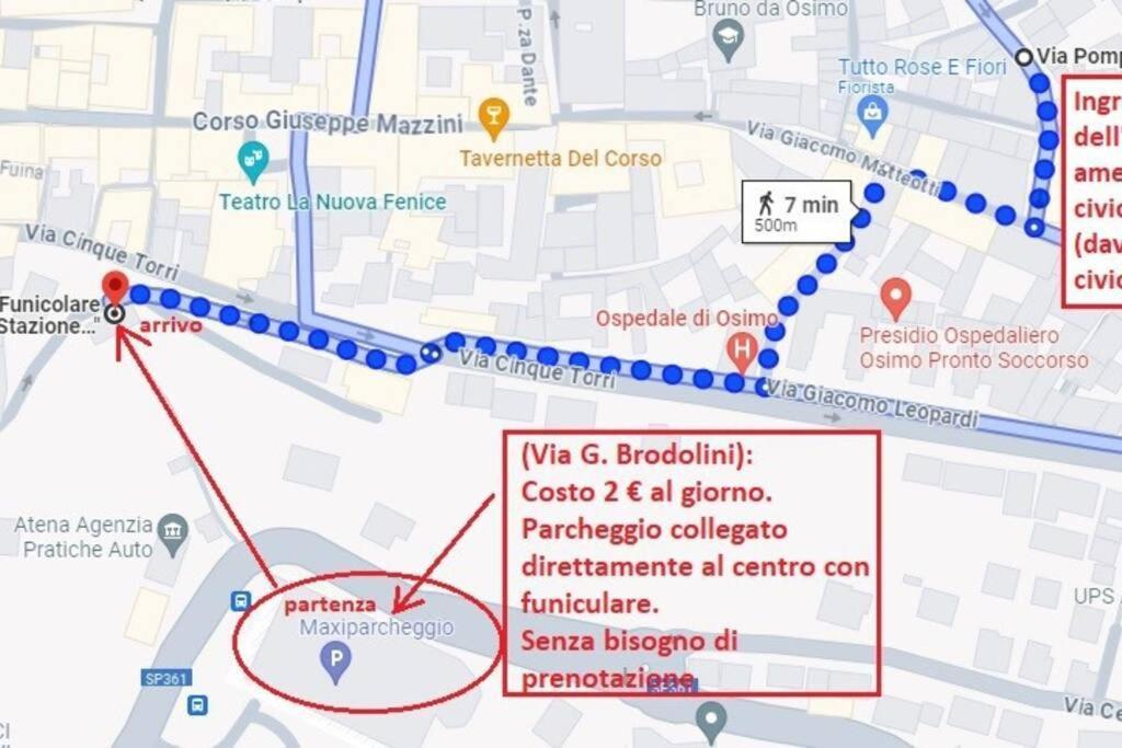 Appartamento Osimo Nel Cuore Del Centro, Free Wi-Fi E Netflix Esterno foto